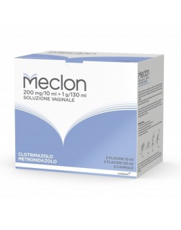 MECLON SOLUZIONE VAGINALE 200mg/10ml + 1g/130ml 5 Flaconcini 130ml + 5 Flaconi 10ml
