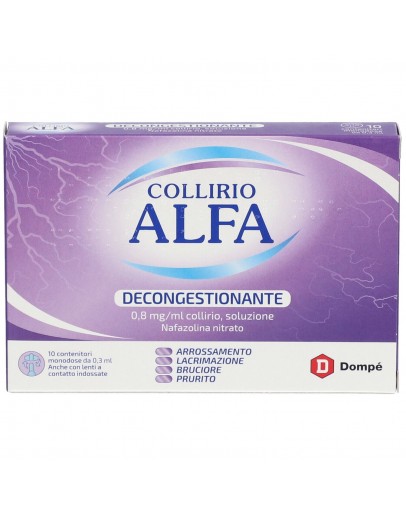 COLLIRIO ALFA DECONGESTIONANTE 10 CONTENITORI da 0,8mg/ml 10x0,3ml