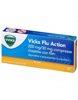 VICKS FLU ACTION 12 COMPRESSE 200+30MG
