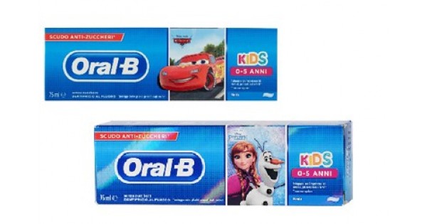 PROCTER & GAMBLE ORAL-B DENTIFRICIO KIDS FROZEN & CARS 0-5 ANNI 75ML