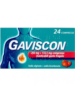 GAVISCON 24 COMPRESSE GUSTO FRAGOLA 250+133,5MG