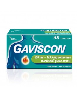 GAVISCON 48 COMPRESSE GUSTO MENTA 250+133,5MG