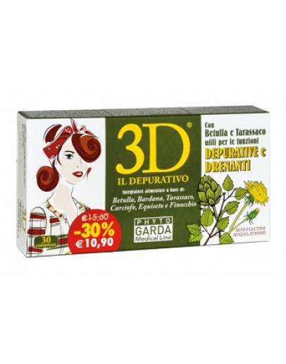 3D DRENA DEPURA INTEGRATORE ALIMENTARE 30 COMPRESSE