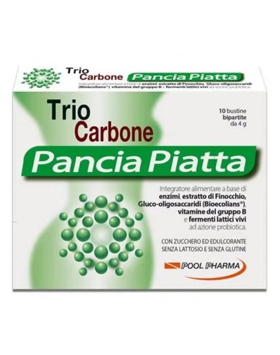 POOL PHARMA TRIOCARBONE PANCIA PIATTA 10+10 BUSTINE MONODOSE DA 20G