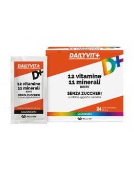 DAILYVIT+ 12 Vitamine e 11 Minerali SENZA ZUCCHERI 24 BUSTINE