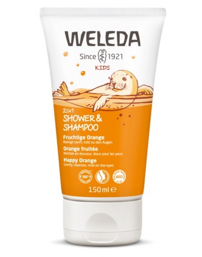 WELEDA Kids 2in1 Show & Shampoo Arancia Fruttata Bimbi tubo da 150ml