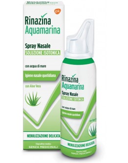 RINAZINA Aquamarina Isotonica Con Aloe Vera Spray Nasale Nebulizzazione Delicata 100ml