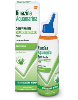 RINAZINA Aquamarina Isotonica Con Aloe Vera Spray Nasale Nebulizzazione Intensa 100ml