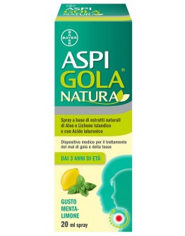 ASPI GOLA Natura Spray Flacone 20ml Gusto Limone e Menta